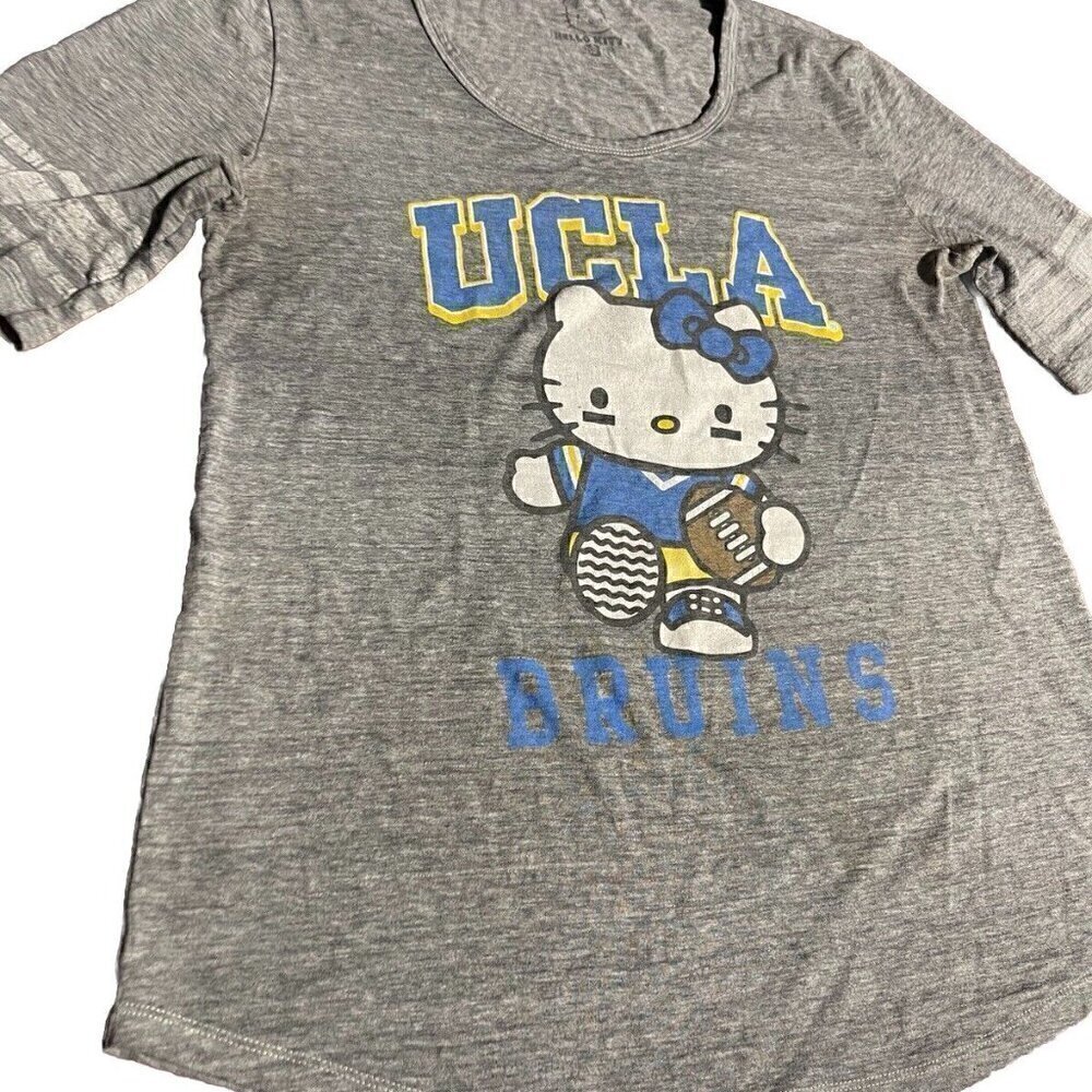 Hello Kitty Shirt UCLA BRUINS Vintage Grey Blue University Collection Sz…